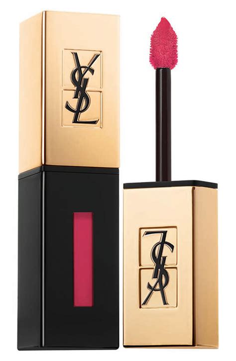 ysl lip glos|YSL glossy lipstick.